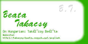 beata takacsy business card